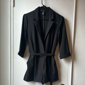 Forever 21 Elegant Black Jacket Romper
